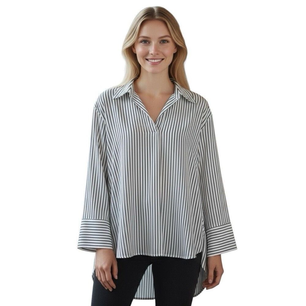 H&M Striped Women’s Oversize Blouse Size XS